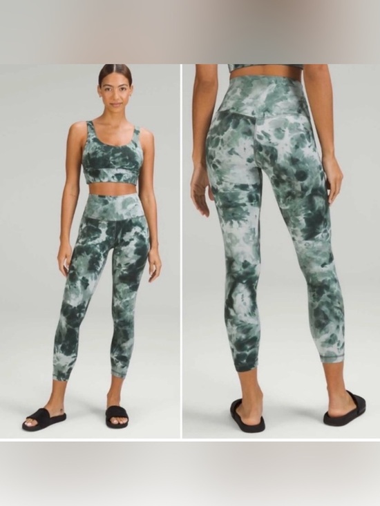 lululemon athletica Pants - lululemon athletica Green Tie-Dye High-Rise Leggings